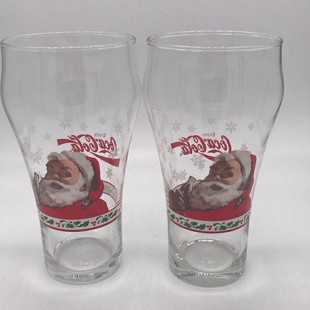 Coca Cola Vintage Santa Glasses